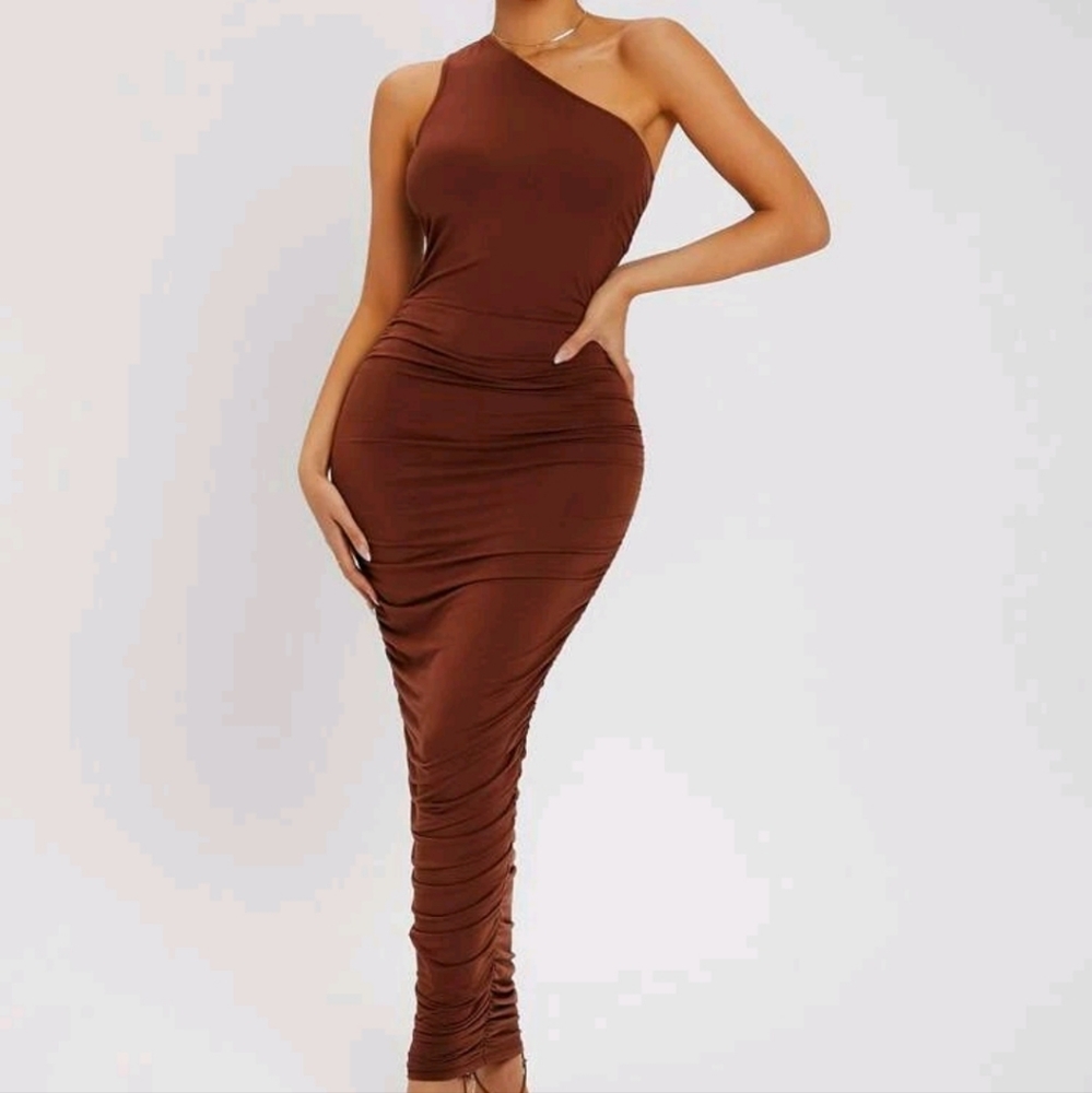 One Shoulder Evening Dress